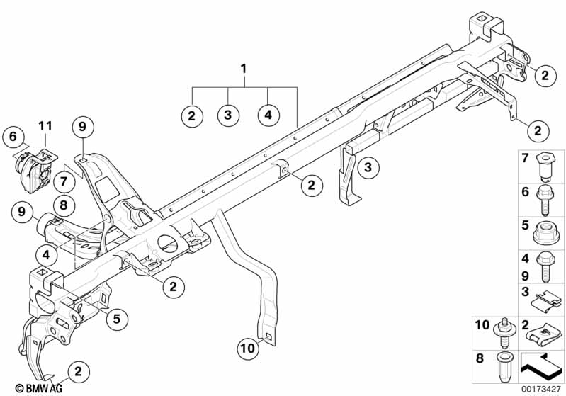 Draagbalk instrument paneel