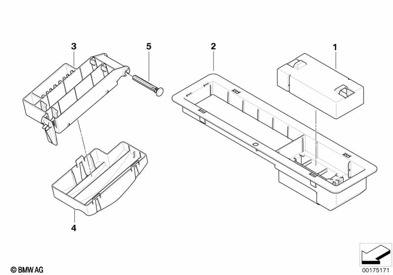 Onderdelen v zekeringhuis