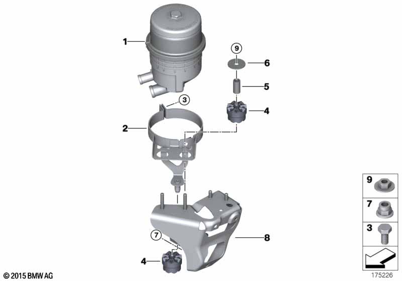 Oliereservoir/losse delen/Actieve bestur