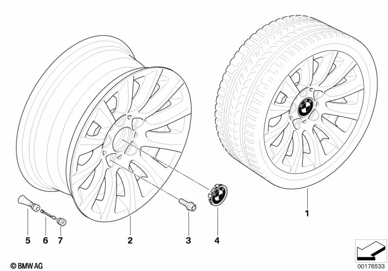 BMW velg lichtmetaal veelspaak 282