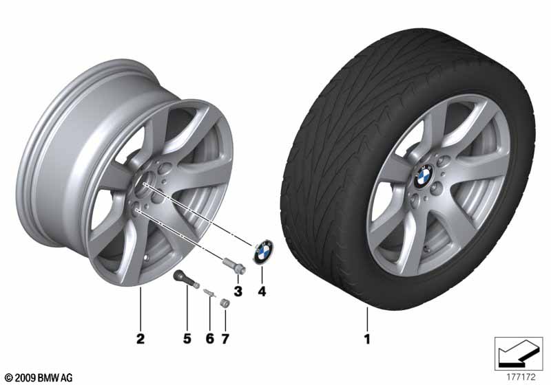 BMW LM velg sterspaak 233 - 17''