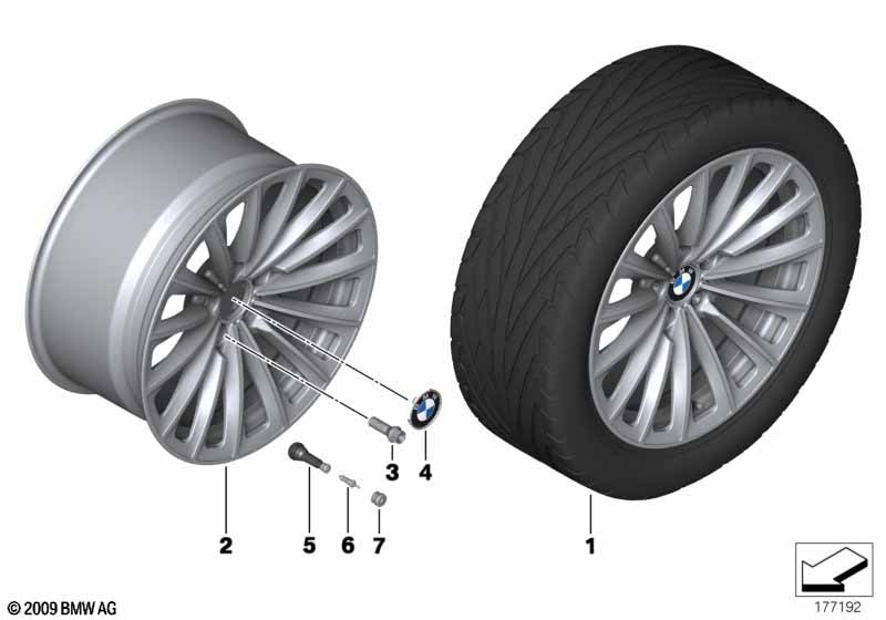 BMW LM-velg radiaalspaak 252 - 19''