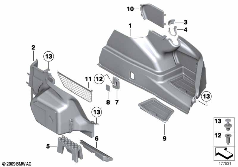 Bekleding ruimte bodem zijdelings