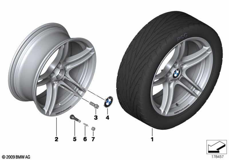 BMW Performance LM velg dubbelspaak 313