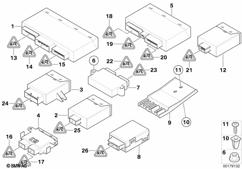 Karrosseriestuurtoestel.en modulen