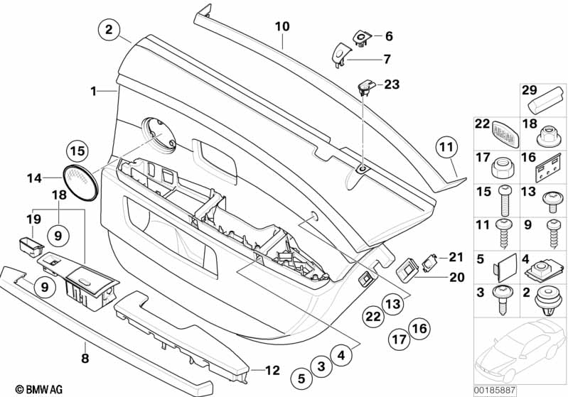 Portierbekleding achter, zijairbag/lang