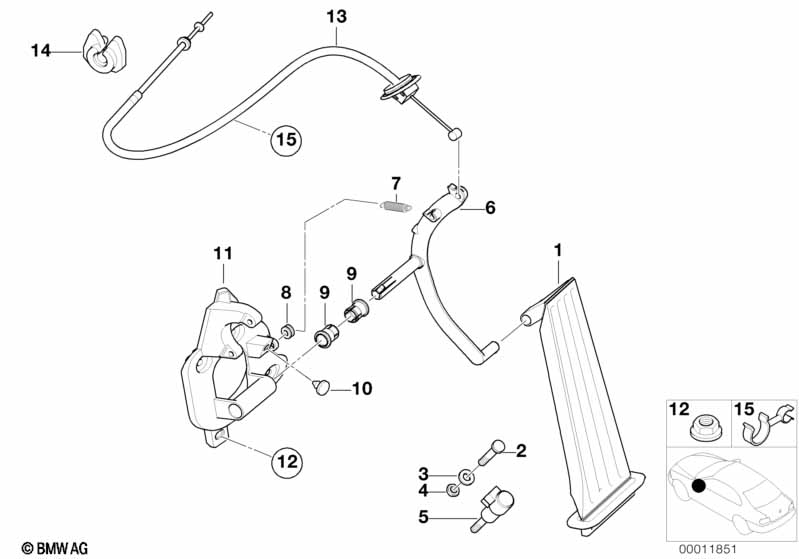 Gasbediening/bowdenkabel