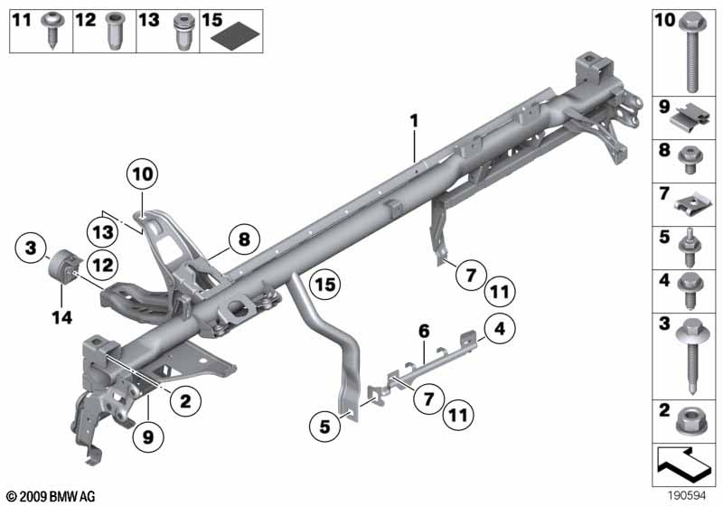 Draagbalk instrument paneel