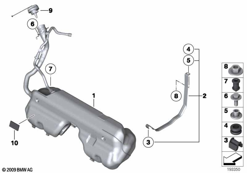 Benzinetank/aanbouwdelen