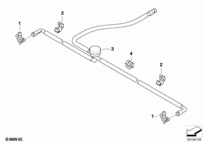 Slangleidingen koplampreiniging