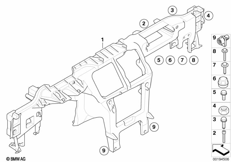 Draagbalk instrument paneel