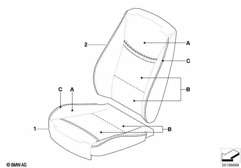 Individual bekleding basisstoel voor, LC