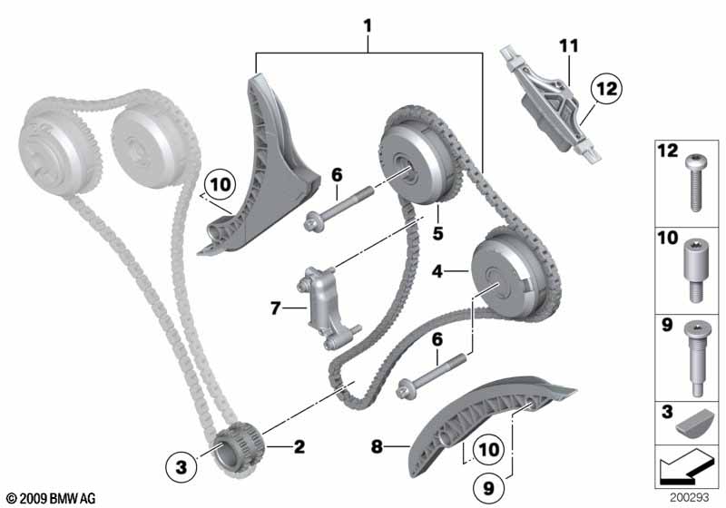 Distributie-ketting cilinder 7-12