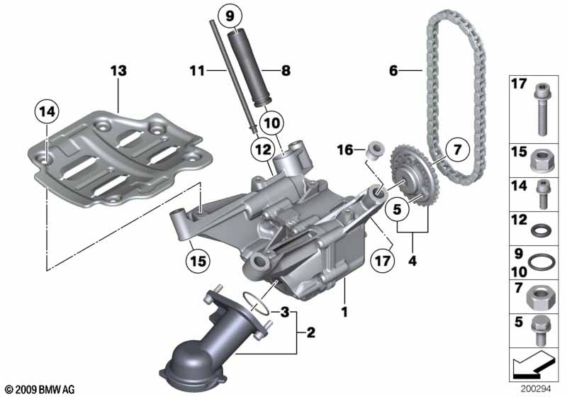 Olievoorziening/Oliepomp m aandrijving