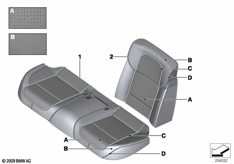 Individual-basisstoel aircoleder achter