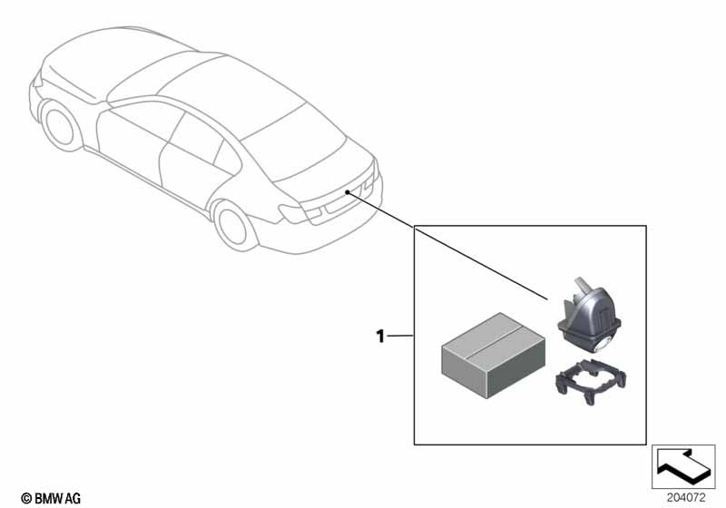 Inbouw achteruitrijcamera