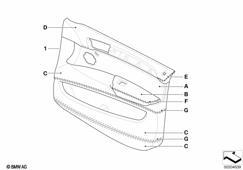 Indi.-portierbekleding leder voor