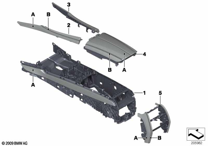 Individual middenconsole/Middarmsteun