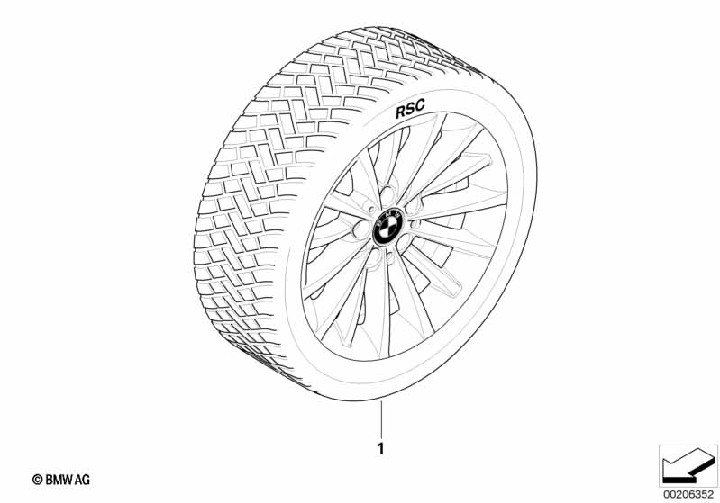 Compleet winterwiel veelspaaks 284 - 17"