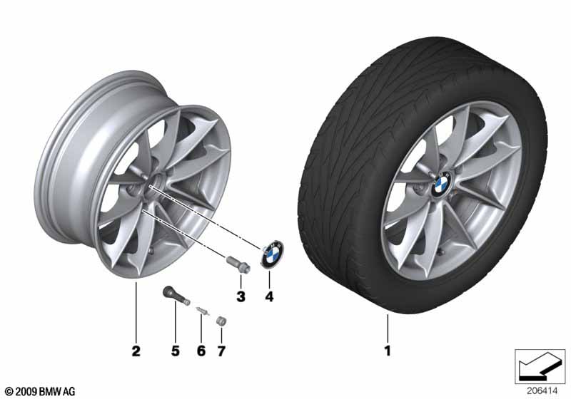 BMW LM velg V-spaak 360