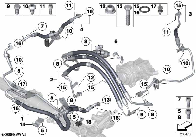 Hydrostuurinricht./olieleid./dynam.drive