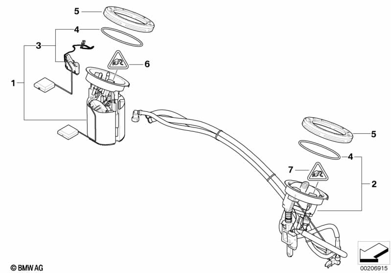 Brandstoffilter/pomp/niveausensor