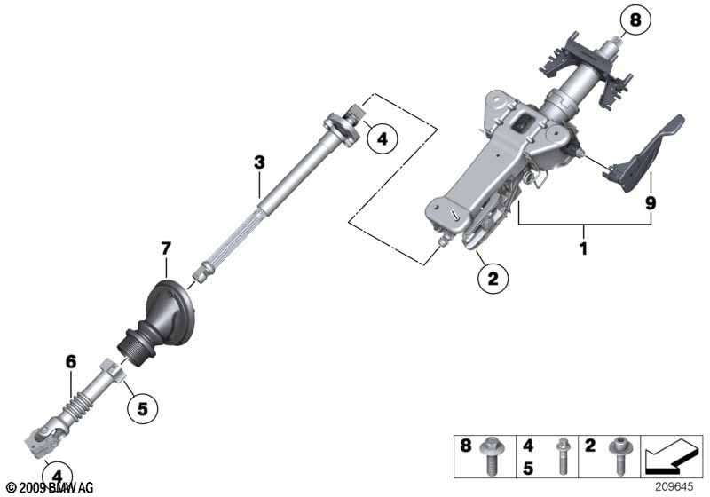 Stuurkolom manuaal verstelb./Aanbouwdele