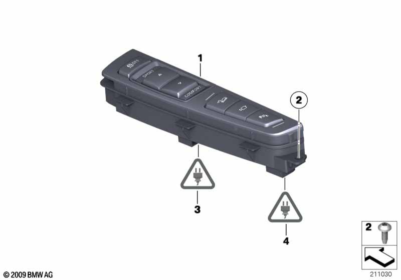 Bedieningspaneel middenconsole