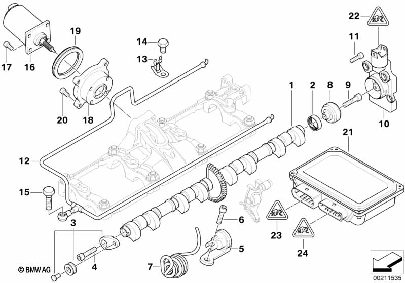 Kleptiming excentriekas stelmotor