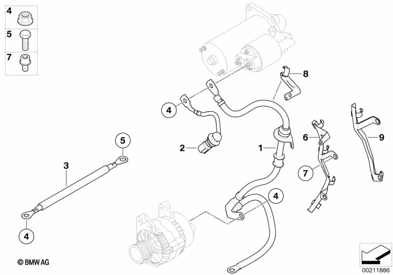 Kabel startmotor