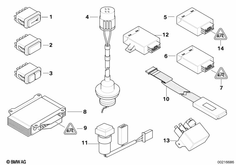 Moduul/schak./oplaadcontactdoos overh.