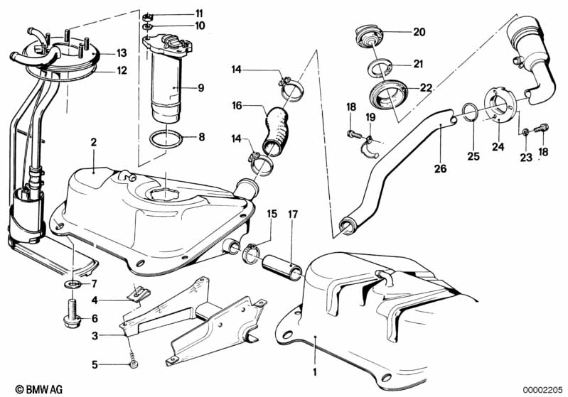 Benzinetank/benzine pomp systeem