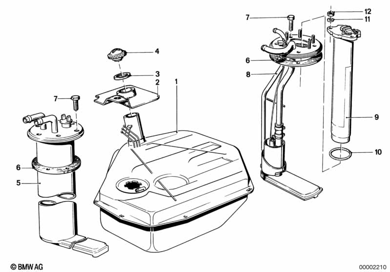 Benzinetank/benzine pomp systeem