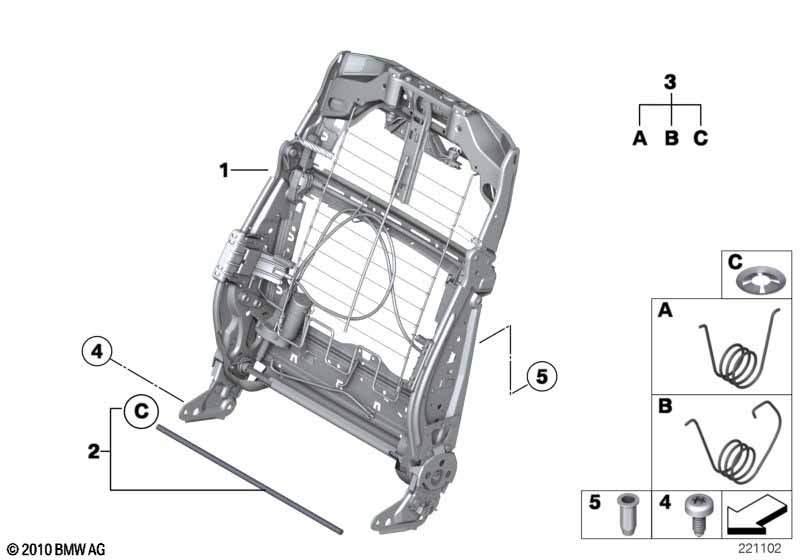 Stoel voor leuningsframe