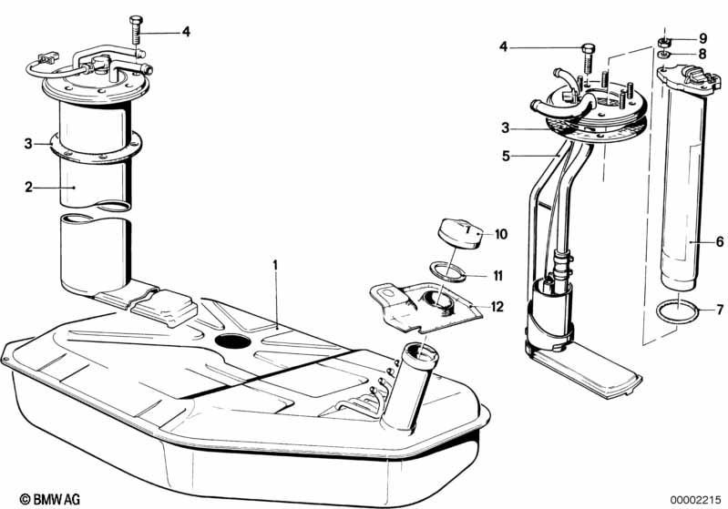 Benzinetank/benzine pomp systeem