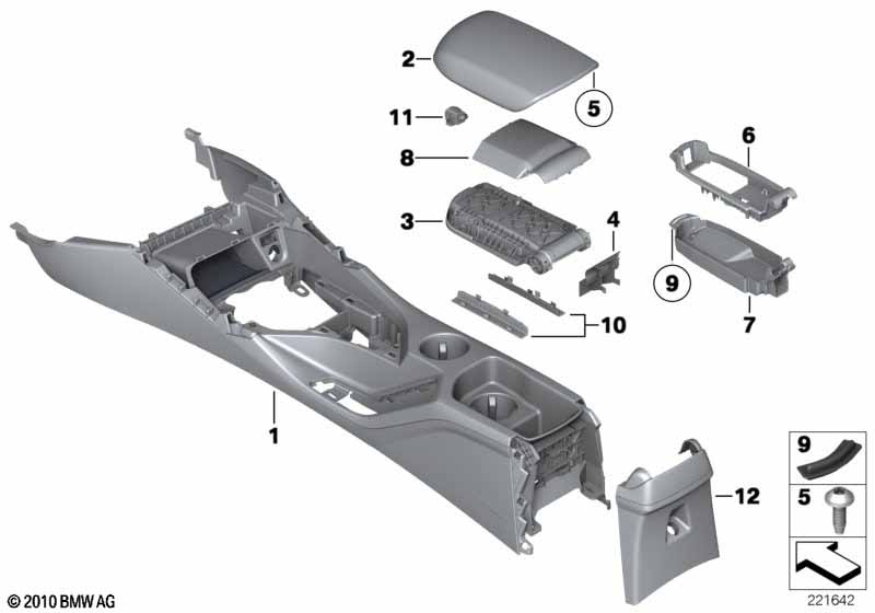 Na-inbouw armleuning middenconsole