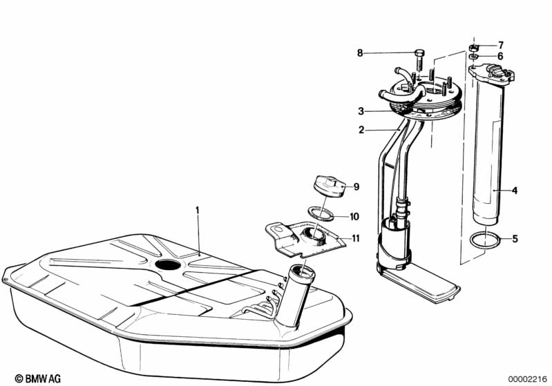 Benzinetank/benzine pomp systeem