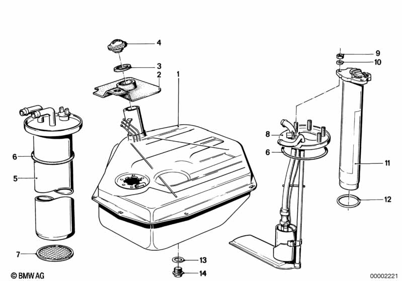 Benzinetank/benzine pomp systeem