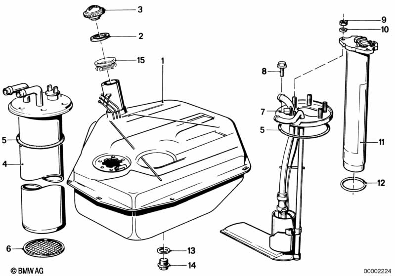 Benzinetank/benzine pomp systeem