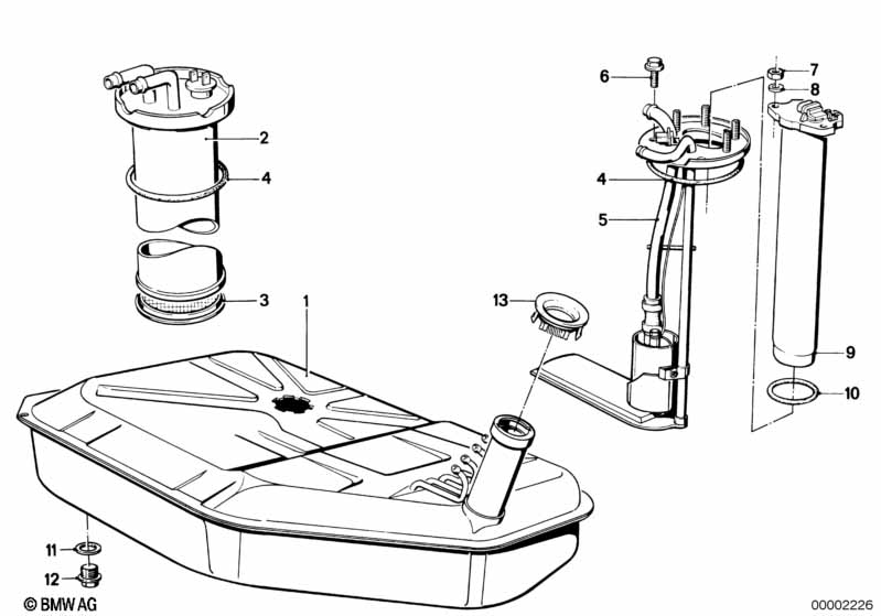 Benzinetank/benzine pomp systeem