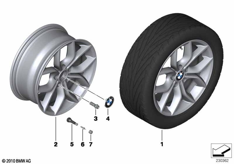 BMW LM velg Y-spaak 308