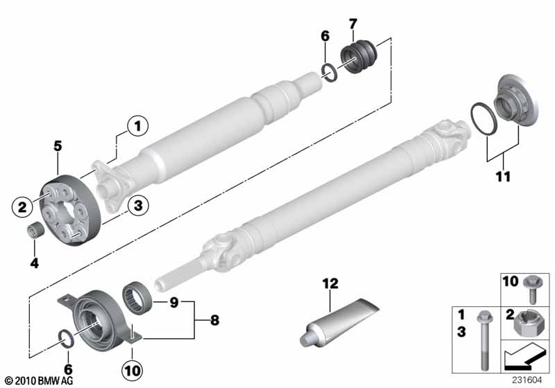 Flexibele koppel./tussenlager/inlegmoer