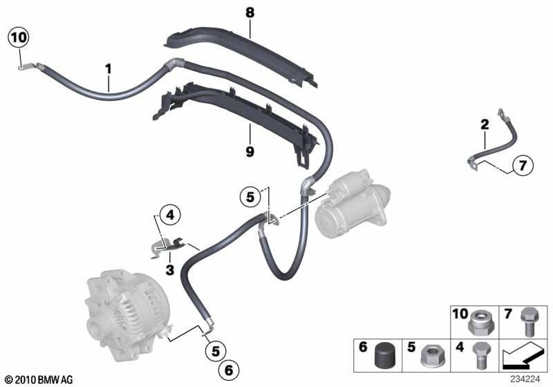 Kabel startmotor