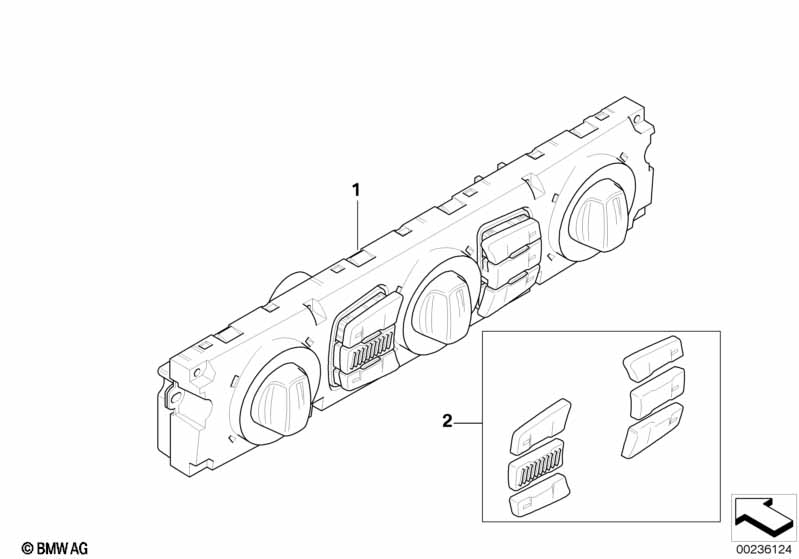 Bediening automatische airconditioning