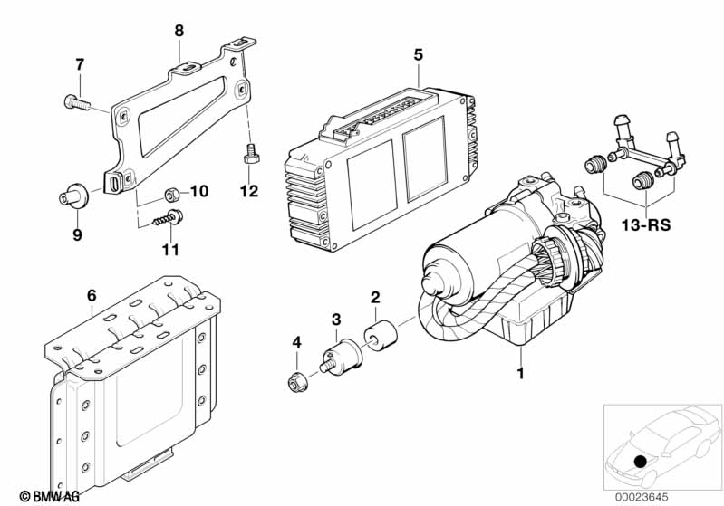 ABS hydroaggreg./stuurtoestel/bevestigng