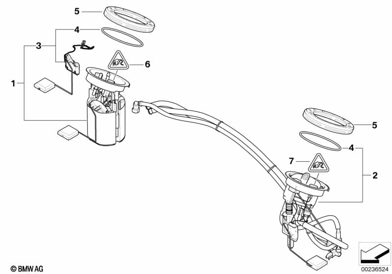 Brandstoffilter/pomp/niveausensor