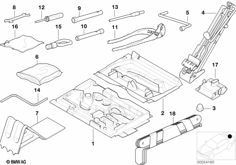 Boordgereedschap/Krik