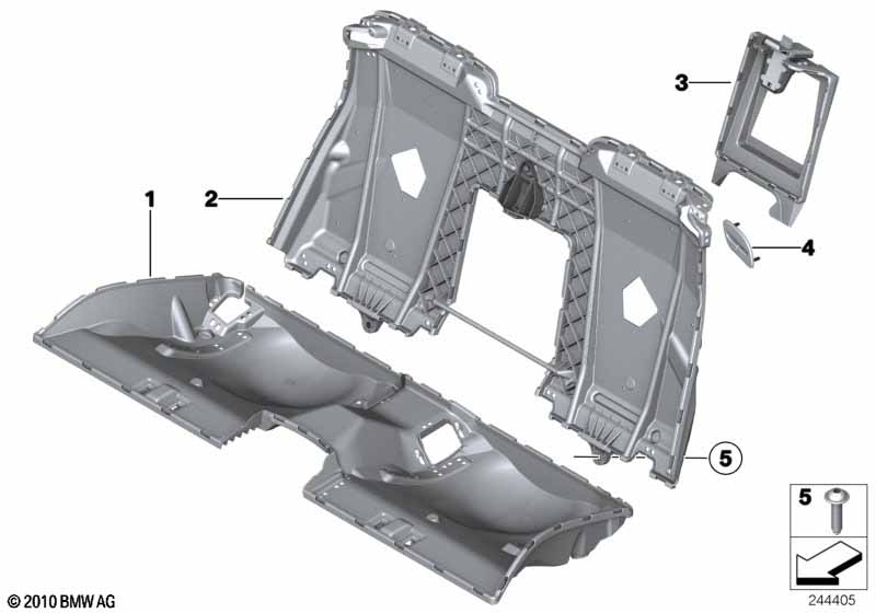 Zitting achter zittingframe basisstoel