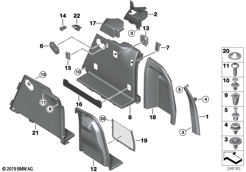 Bekleding ruimte bodem zijdelings