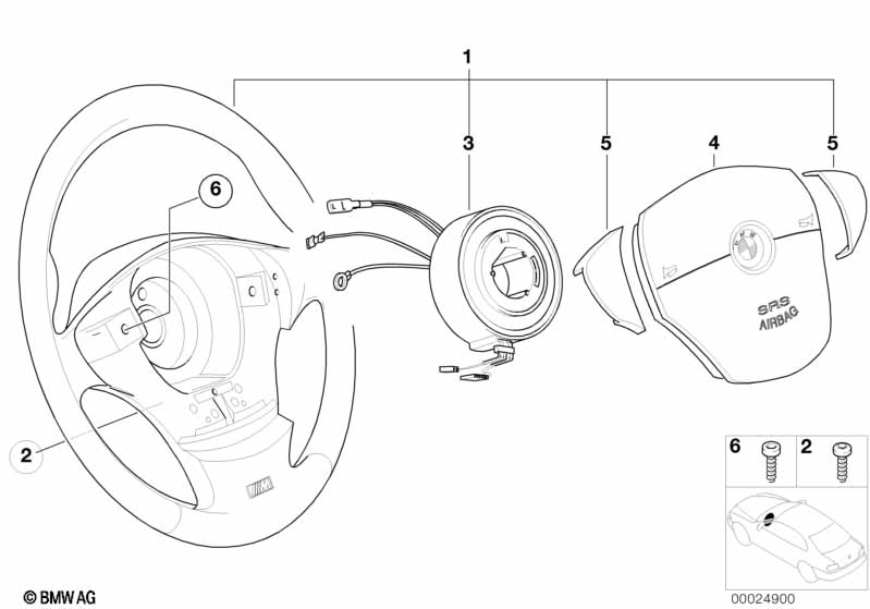 Sportstuurwiel airbag leder